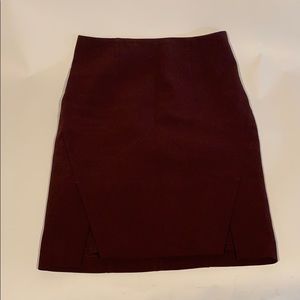 White House Black Market Maroon Pencil Skirt